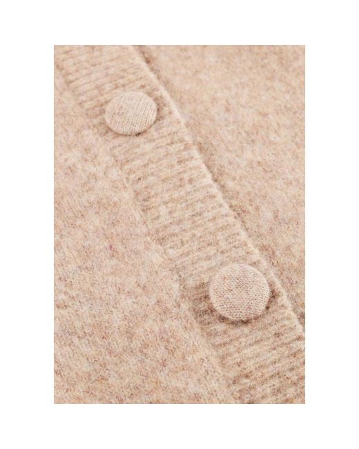 Notre-v Truien & Vesten ,Polyester Zandkleurig Gebreid Vest Voor Herfst in het Brown