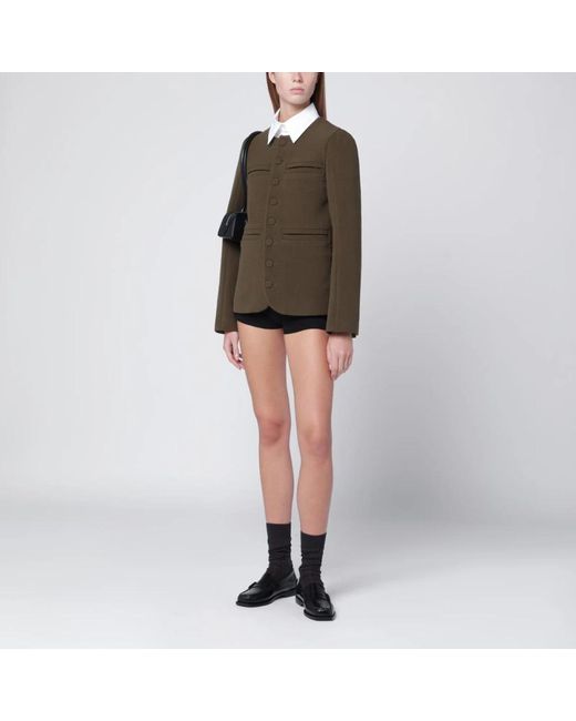NAMACHEKO Button Single-Breasted Jacket in het Brown