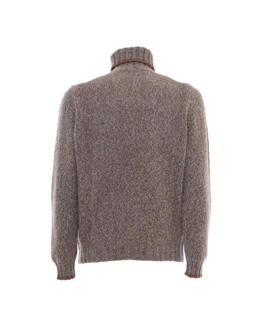 Fedeli Gray Turtlenecks for men