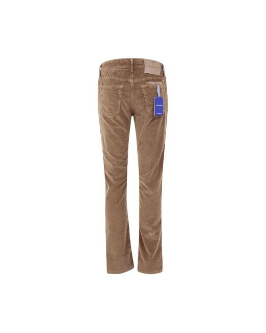 Jacob Cohen Brown Slim-Fit Trousers for men
