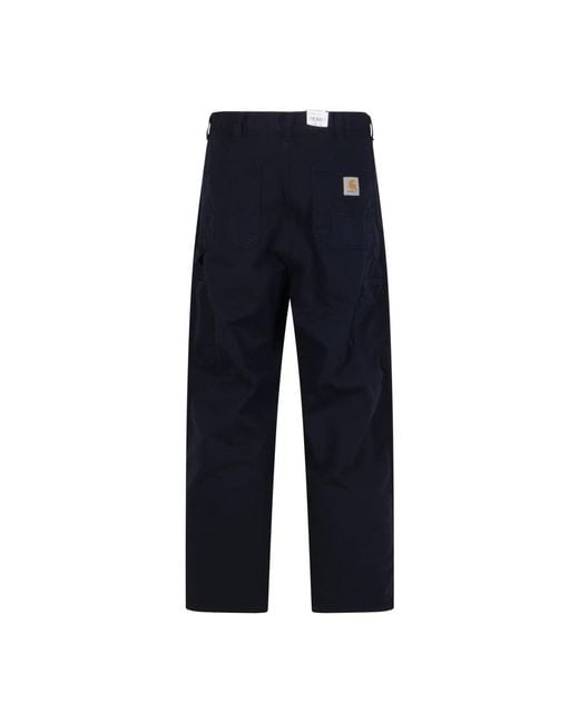 Carhartt Blue Straight Trousers for men