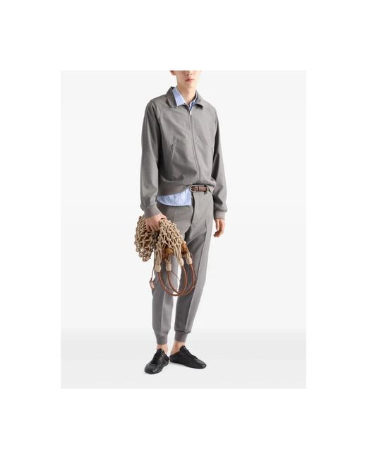 Prada Gray Light Jackets for men