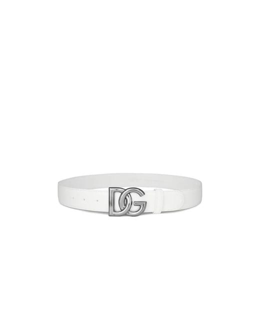 Dolce & Gabbana White Belts