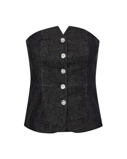 co'couture Helimacc Corsage Top in het Black