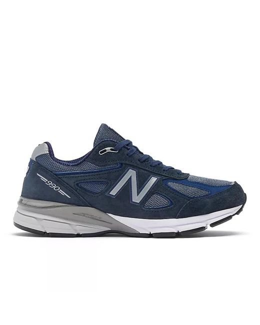 990v4 blu argento scarpa da corsa di New Balance in Blue da Uomo