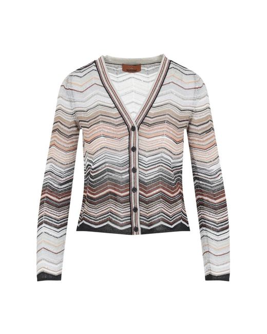 Missoni Truien & Vesten ,Veelkleurig ,Wol Vest Met Knopen in het Gray