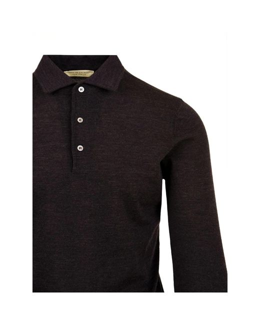 FILIPPO DE LAURENTIIS Black Polo Shirts for men