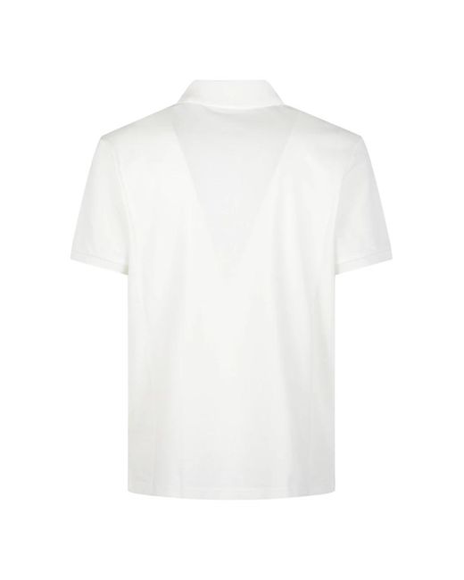 Moncler Piqué Poloshirt Met Driekleurige Bies in het White voor heren