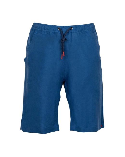 Kiton Korte Broek in het Blue voor heren