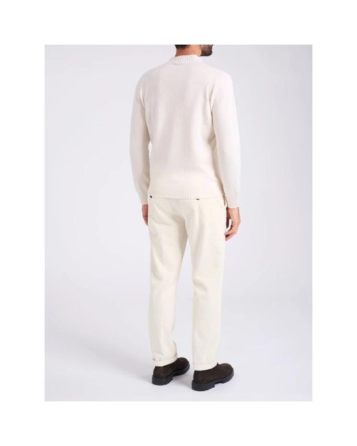 Dondup White Slim-Fit Trousers for men