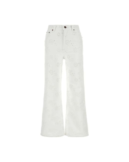 Chloé White Wide Jeans