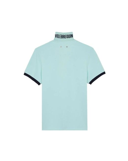 Vilebrequin Solid Polohemd Aus Baumwolle Für Herren in Blue für Herren