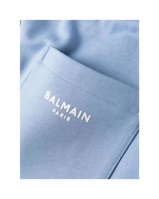 Balmain Blue Sweatpants for men