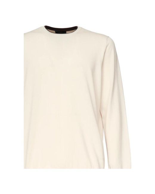 Fay White Round-Neck Knitwear for men