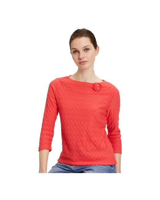 Betty Barclay Red Strukturiertes shirt mit schnalle