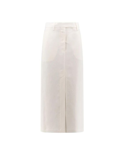 Brunello Cucinelli White Maxi Skirts