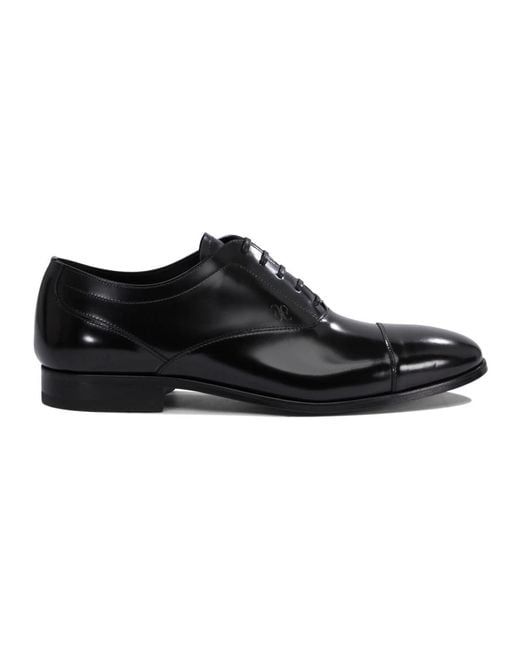 Fabi Zwarte Veterschoenen Van Leer in het Black voor heren