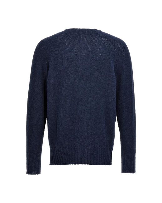 Ma'ry'ya Blue V-Neck Knitwear for men