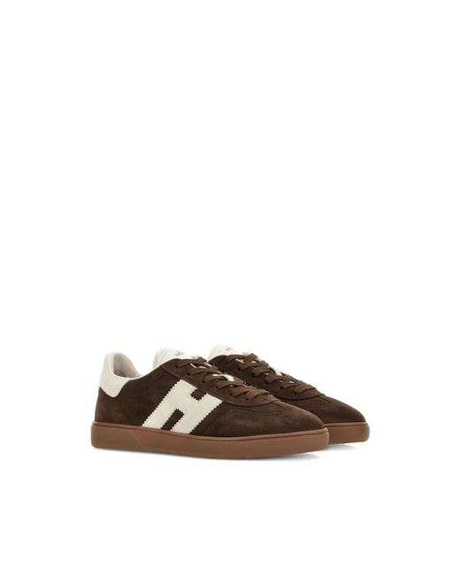 Hogan Brown Cool Logo Low-Top Sneakers for men
