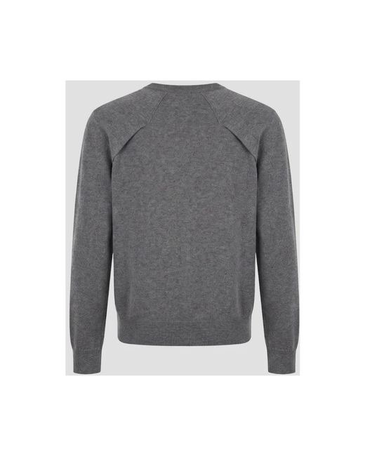 Jil Sander Gray V-Neck Knitwear