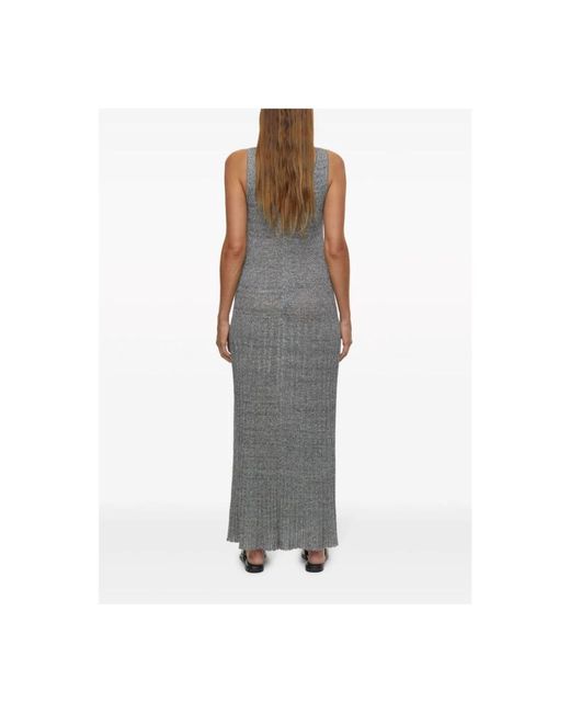 Closed Gray Knitted Dresses