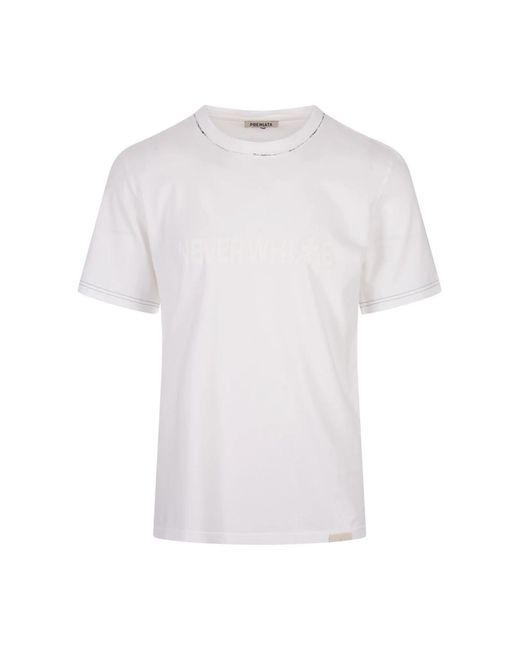 Premiata Weißes t-shirt mit never -druck in White für Herren