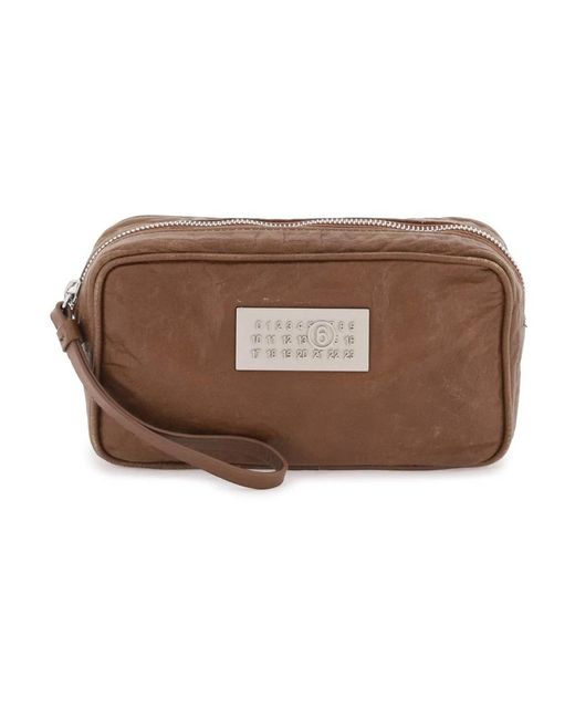 MM6 by Maison Martin Margiela Brown Toilet Bags
