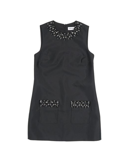 Self-Portrait Black Short Dresses