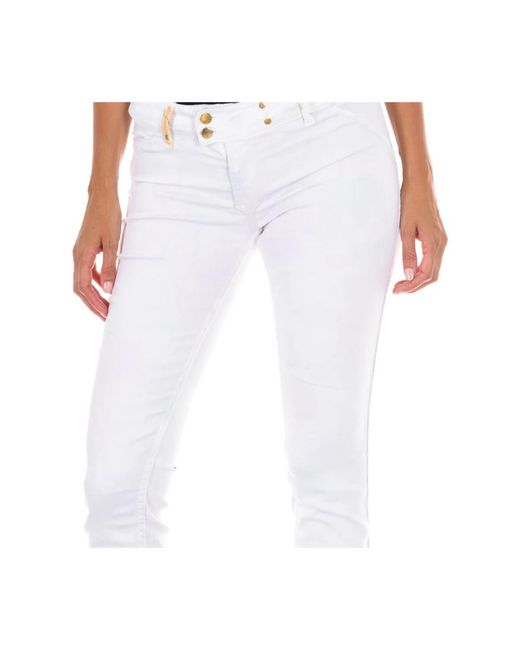 Met White Slim-Fit Trousers