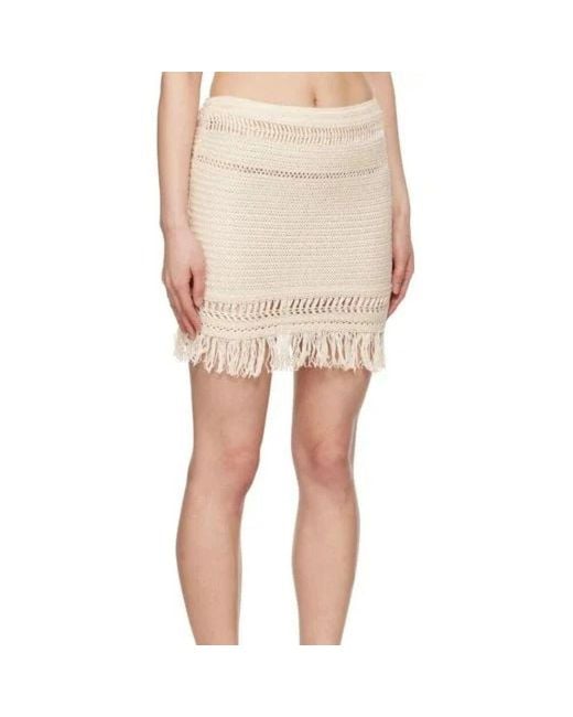 Isabel Marant Natural Ecru Baumwollrock