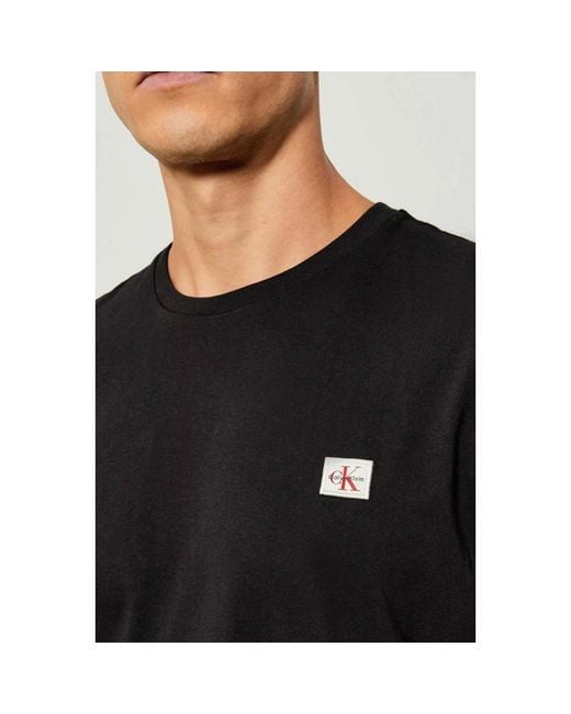Calvin Klein Ss Badge Tee 2Pk in het Black voor heren