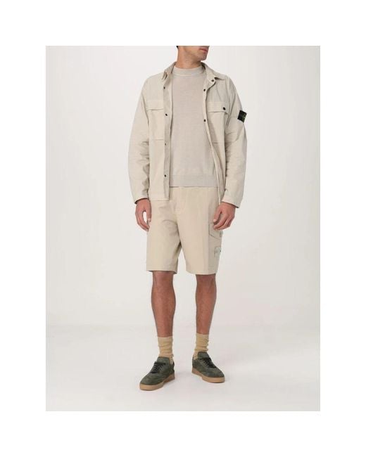 Light Jackets di Stone Island in Natural da Uomo