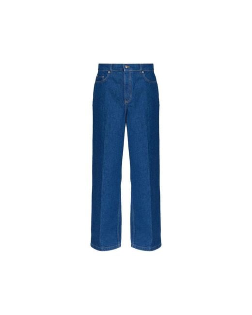 Maison Kitsuné Blue Wide Jeans