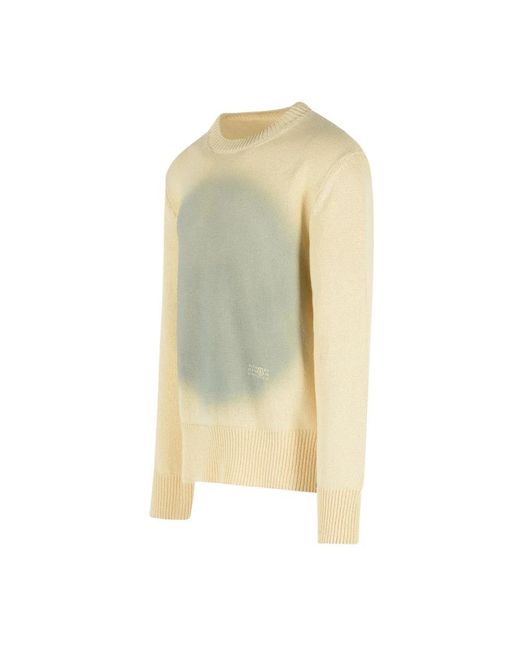 MM6 by Maison Margiela Yellow Round-Neck Knitwear for men