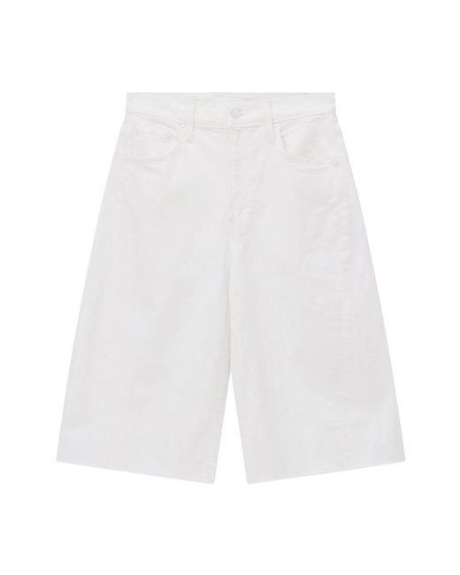 Mother White Cropped Jeans