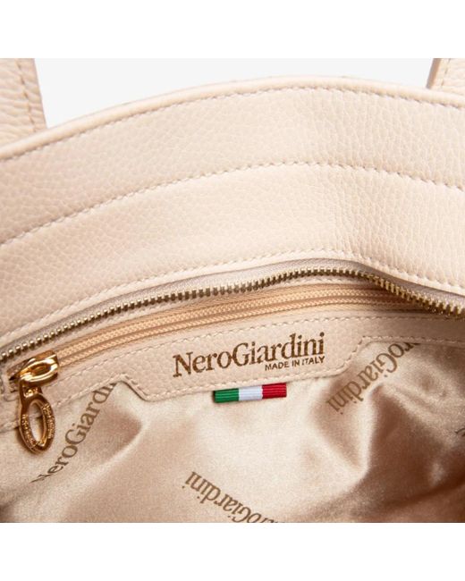 Nero Giardini Natural Tote tasche aus italienischem leder