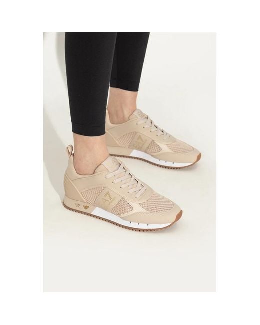 EA7 Schoenen ,Sportschoenen Met Logo in het Natural