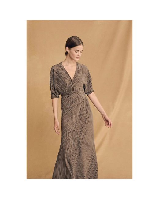 Cortana Brown Wrap Dresses