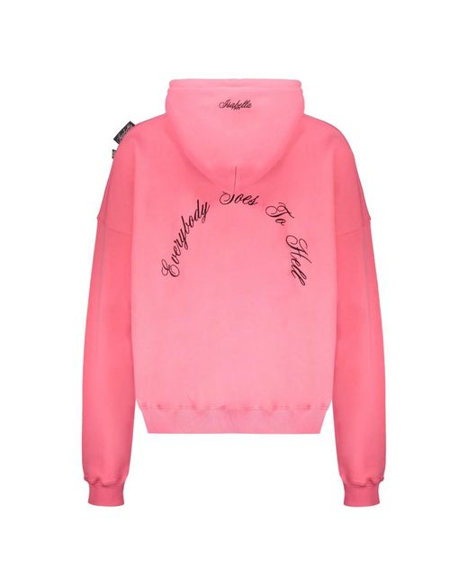 Isabella 1985 Hoodies & Sweatvesten ,Roze ,Katoen Volledige Zip Hoodie in het Pink voor heren