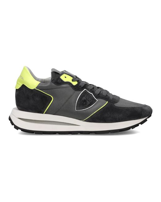 Philippe Model Schoenen ,Veelkleurig ,Katoen Sneakers Trpx Haute Running in het Blue voor heren