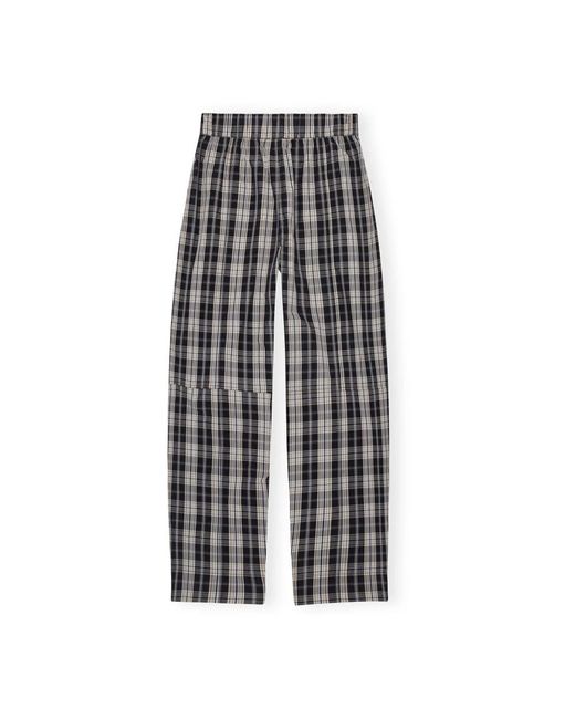 Ganni Gray Wide trousers
