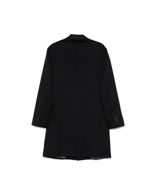 Canali Black Single-Breasted Coats for men