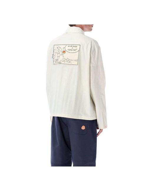 Moncler White Light Jackets for men