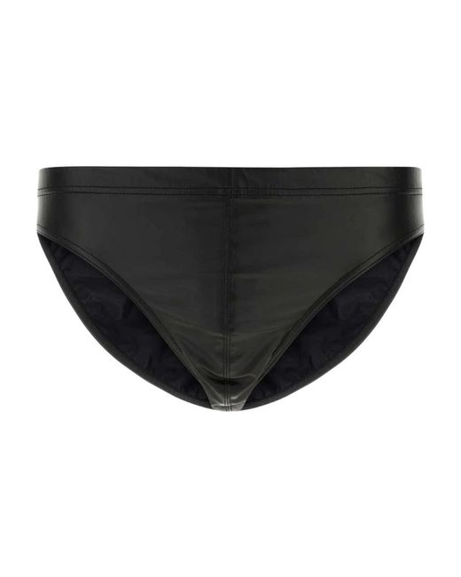 Tom Ford Badmode ,Zwart ,Polyester Faux Leather Swim Briefs in het Black voor heren