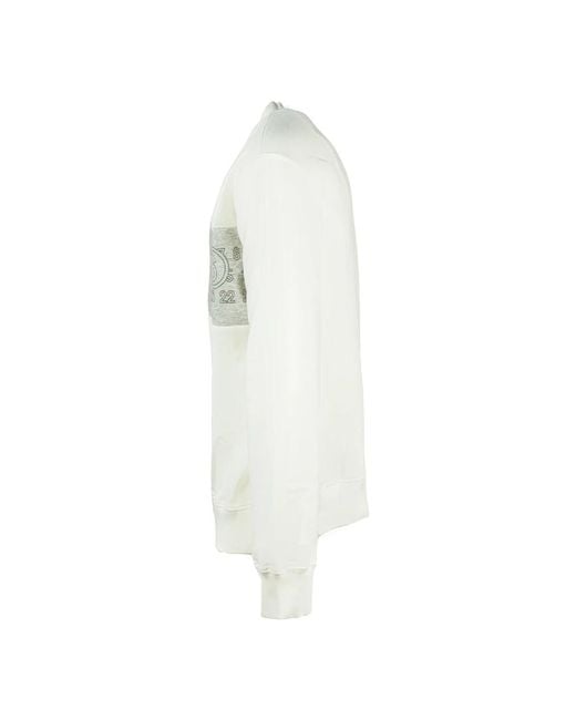 MM6 by Maison Margiela Logo Katoenen Sweater Met Ronde Hals in het White voor heren