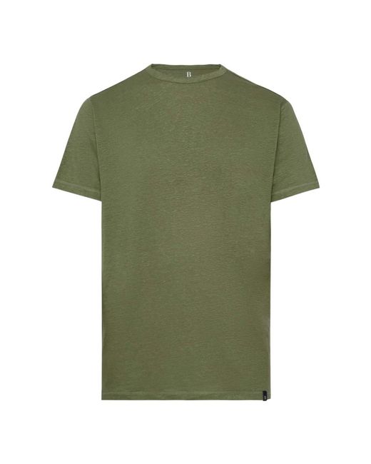 Boggi T-shirt aus stretch-leinen-jersey,t-shirt aus stretch-leinenjersey in Green für Herren