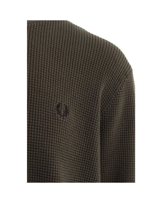Fred Perry Gray Round-Neck Knitwear for men