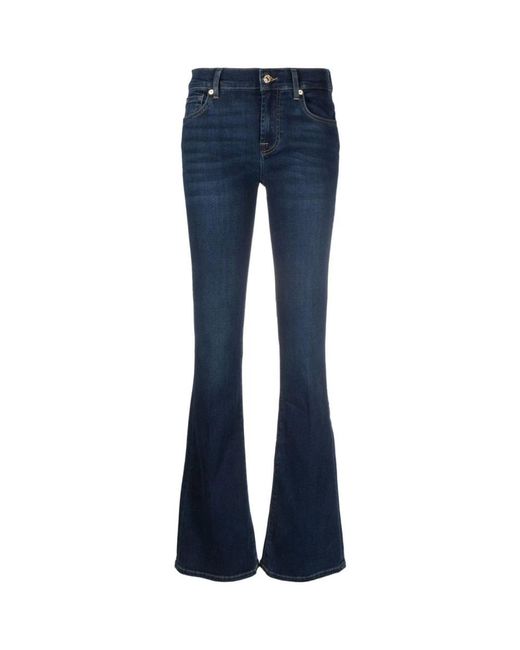 7 For All Mankind Blue Flared Jeans