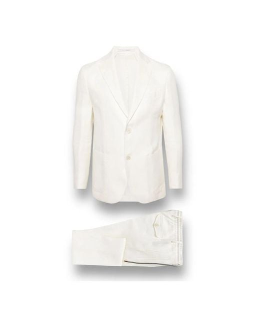 Eleventy White Single Breasted Suits for men