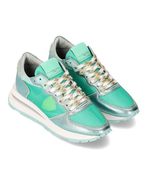 Philippe Model Schoenen ,Veelkleurig ,Suède Sneakers Tropez Haute Running in het Blue